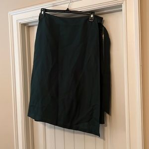 True wrap skirt - cotton Green from Eloquii.  Ties on the side.